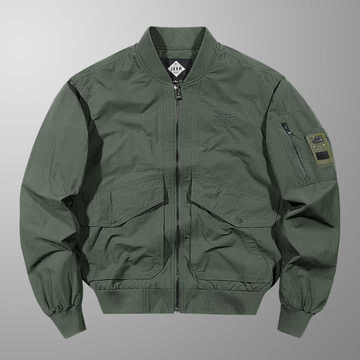 Herren o-Baumwoll-Twill-Arbeitsjacke mit schrägen Handtaschen und geripptem Saum Echo Archiv