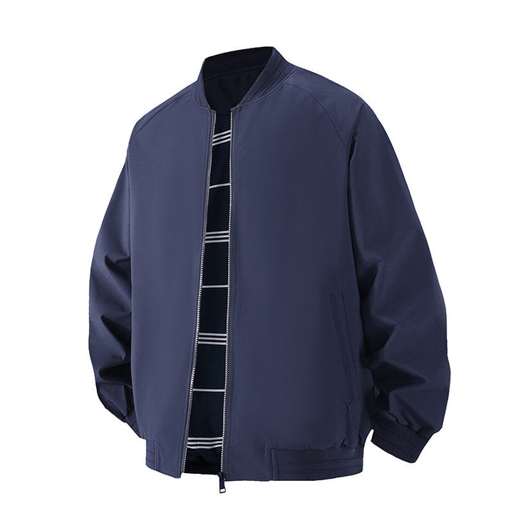Herren Leichte Windbreaker-Bomberjacke mit Raglanärmeln, elastischen Bündchen und Zwei-Wege-Reißverschluss Echo Archiv