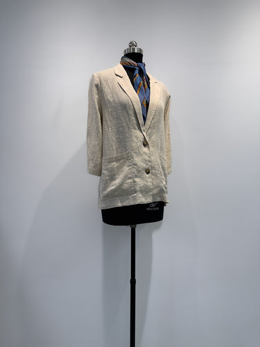 Damen Leichter Leinen Blazer Maßgeschneidert Echoarchiv