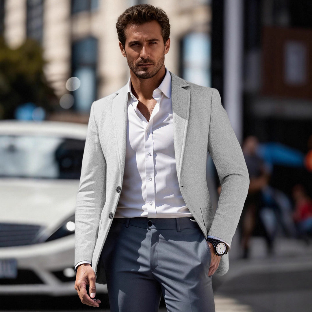 Herren eleganter Business-Anzugblazer mit schmaler Passform Echoarchiv