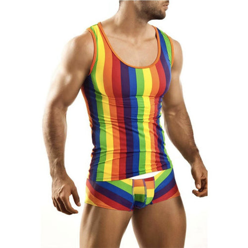 Herren nan figurbetontes Rundhals-Tanktop aus Stretchjersey mit körpernaher Passform Echo Archiv