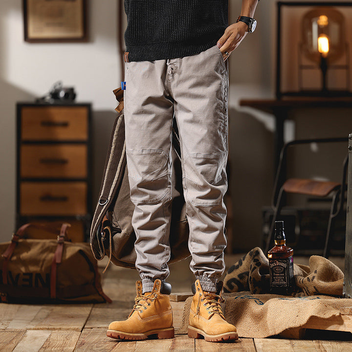 Herren Cargo-Joggerhose mit Knieeinsatz, Multifachtaschen und elastischem Saum Echo Archiv