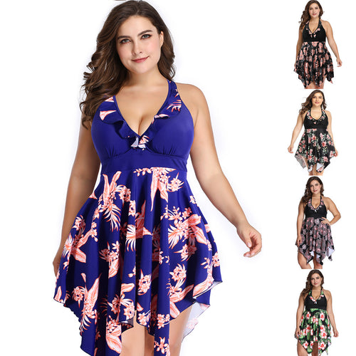 Damen Strandkleid mit floralem / luftigen Überwurf Echo Archiv