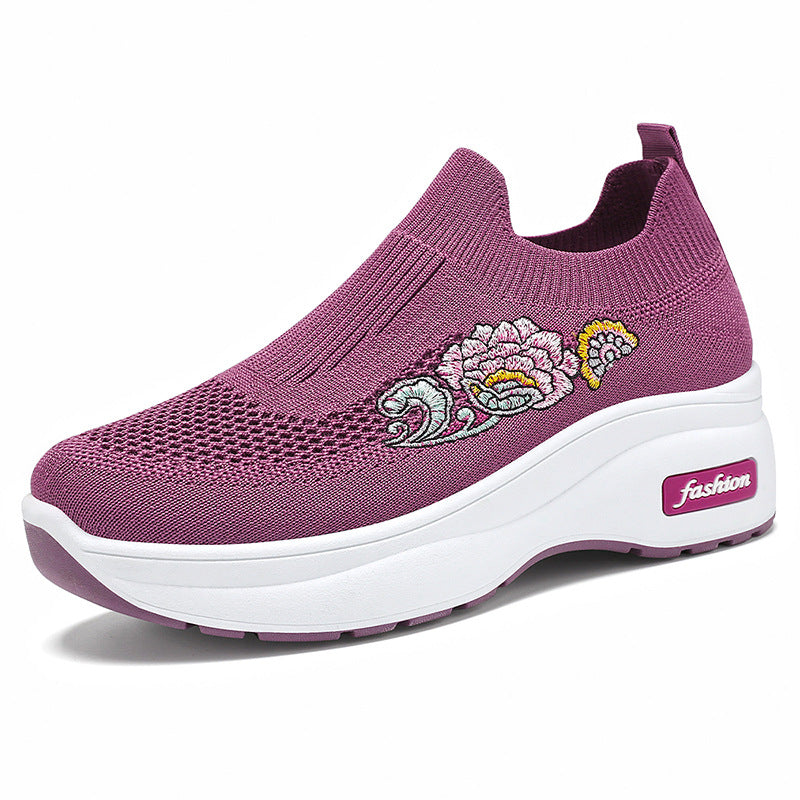 Damen nan atmungsaktive Strick-Sneaker mit Plateau-Sohle und elastischer Sockenkonstruktion Echo Archiv