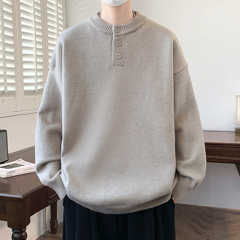 Herren Bequemer Strickpullover mit Knopfleiste Echo Archiv 1787799372