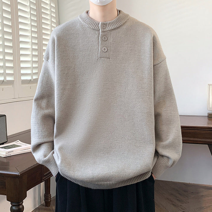 Herren Bequemer Strickpullover mit Knopfleiste Echo Archiv 1787799372