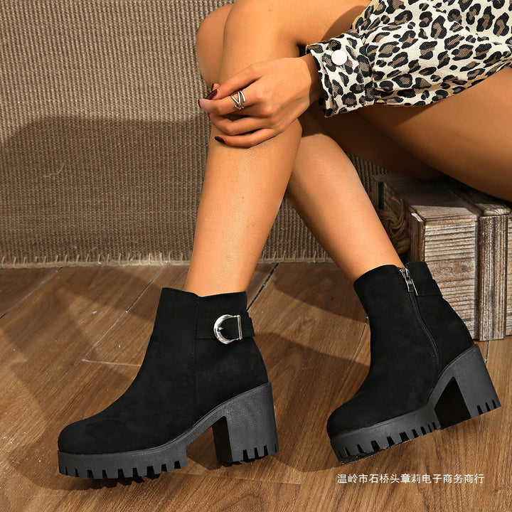 Damen Modische Kick-High Stiefeletten Echo Archiv