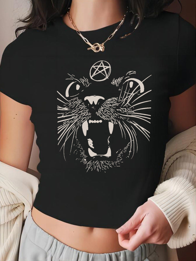 Damen Crop Top mit 90er Jahre Aufdruck Echo Archiv