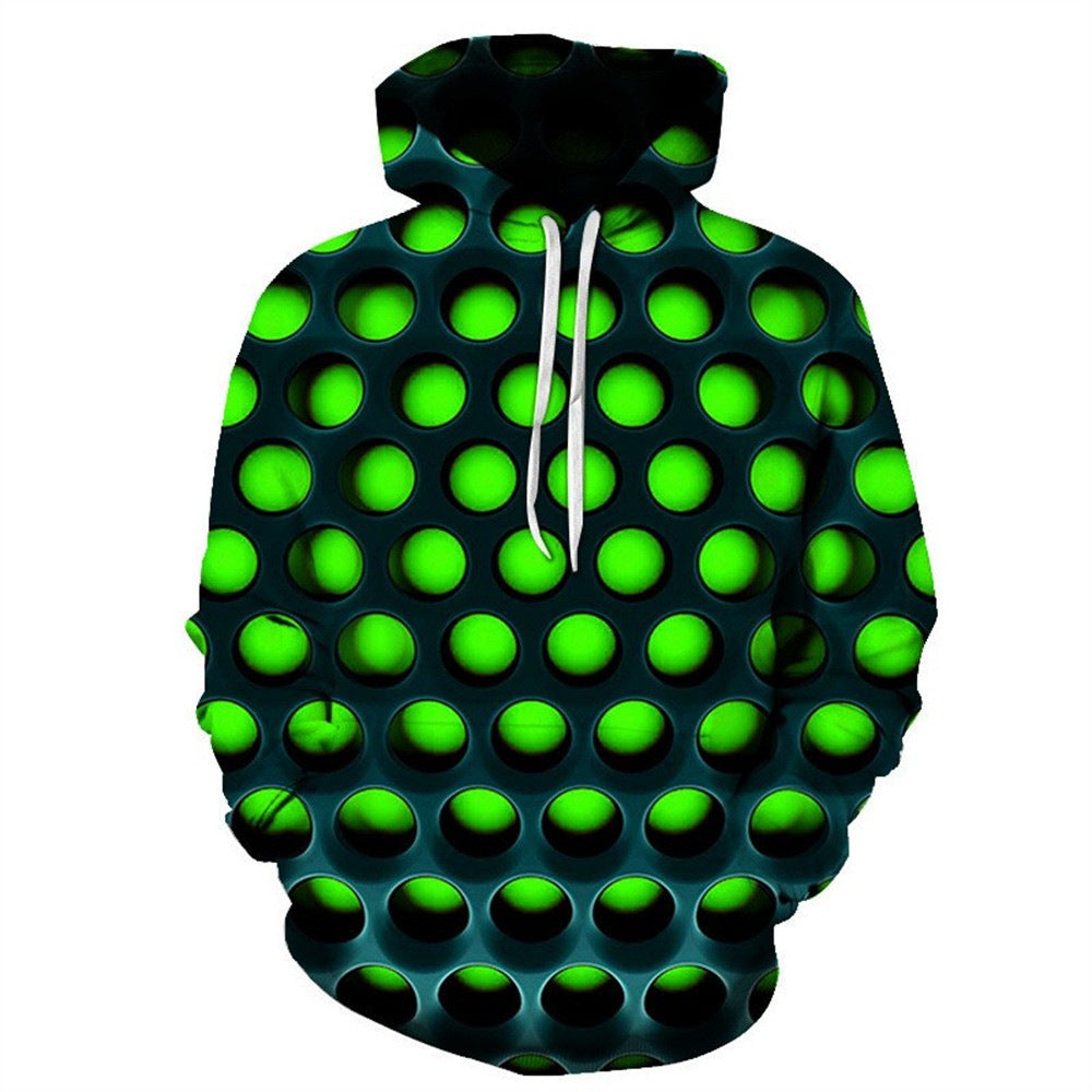 Damen Kreativer Kapuzenpullover mit geometrischem Muster Echoarchiv