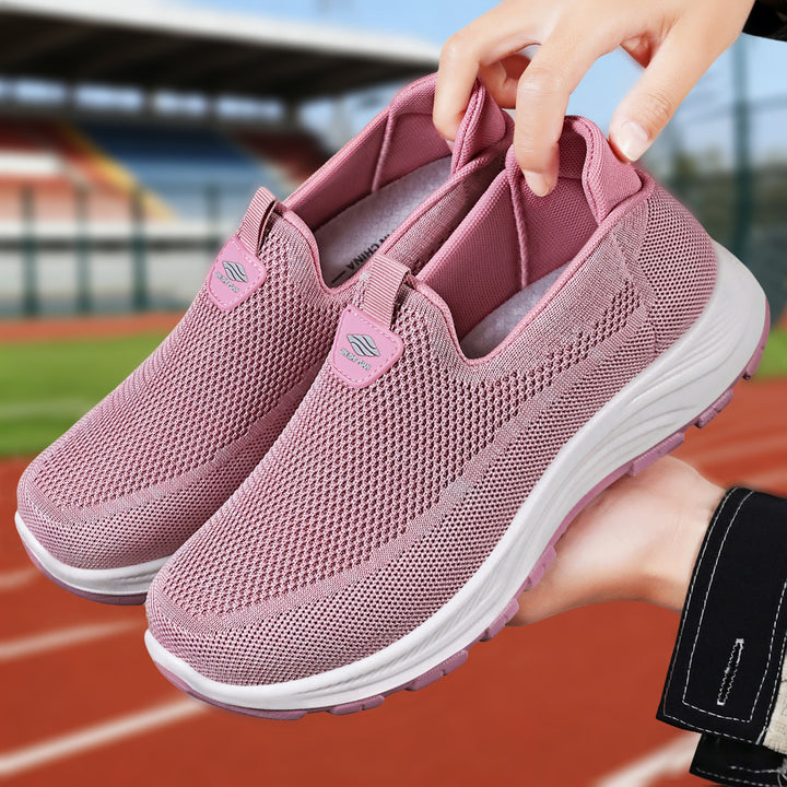 Damen nan nahtloser Strick-Comfort Slip-On Sneaker mit elastischem Einstieg und stoßdämpfender EVA-Zwischensohle Echo Archiv