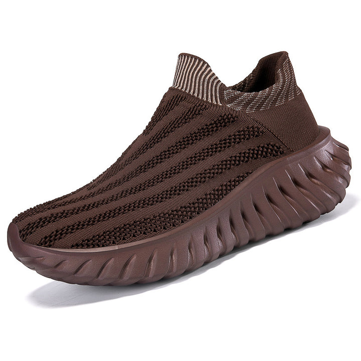 Unisex nan nahtloser Strick-Schlupf-Sneaker mit elastischem Sockenkragen und profiliertem Dämpfungssohlenprofil Echo Archiv