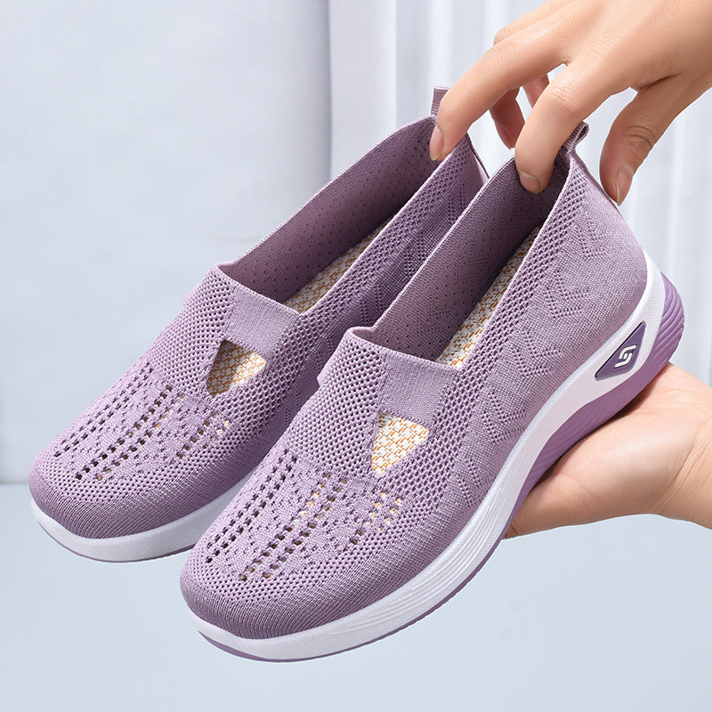 Damen nan leichte gestrickte Slipper mit orthopädischer Komfortsohle Echo Archiv