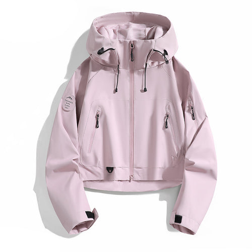 Damen Sportliche Outdoor-Jacke mit verstellbarem Kapuzenzug – Célinea