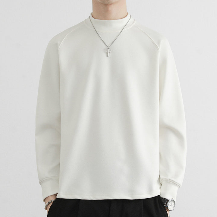 Herren Minimalistisches Mockneck-Sweatshirt aus Tech‑Fleece mit Raglanärmeln Echo Archiv