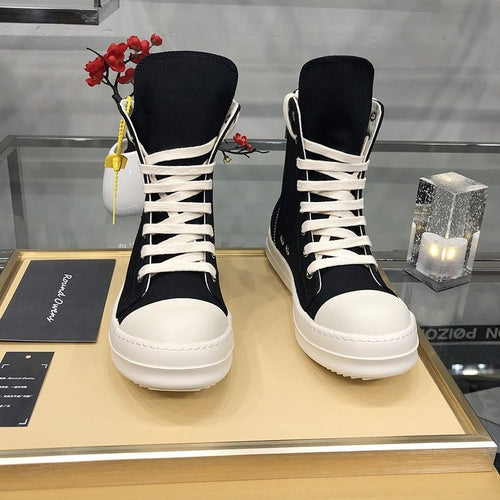 Herren High-Top Plateausneaker mit Reißverschluss und dicker Gummiplattform – Tavélo