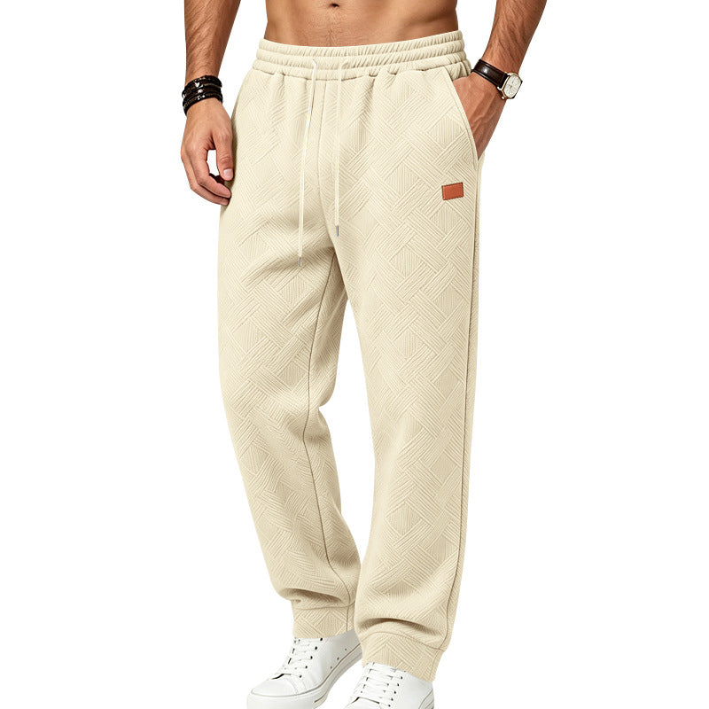 Herren Lässige strukturierte Jogginghose mit Kordelzug und Seitentaschen Echoarchiv