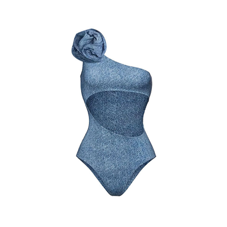 Damen Bikiniset mit eleganten Rüschen und stilvollem Überrock Echo Archiv