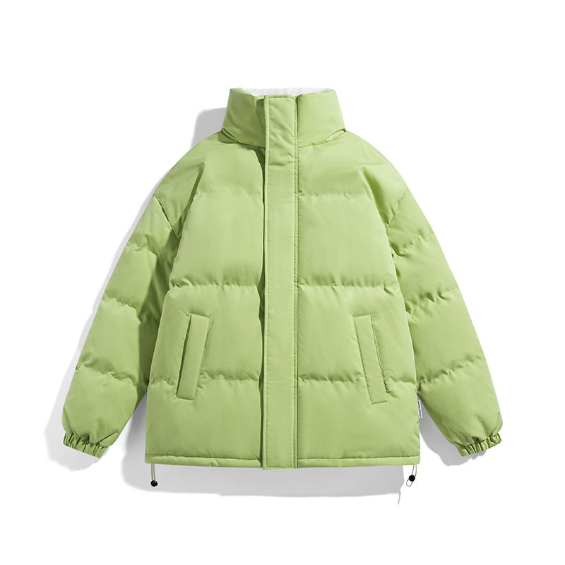 Unisex Boxy-Pufferjacke mit hohem Stehkragen, verdecktem Reißverschluss und verstellbarem Kordelzugsaum Echo Archiv