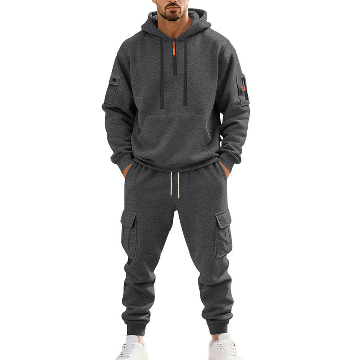 Herren komfortables Hoodie- und Cargo-Set Echoarchiv