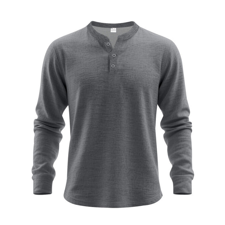 Herren Langarmshirt mit Knopfleiste Echoarchiv