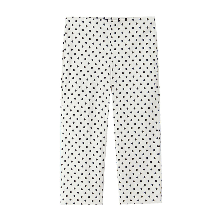 Damen Cropped-Palazzohose mit hoher Taille, weitem Bein und Punktemuster Echo Archiv