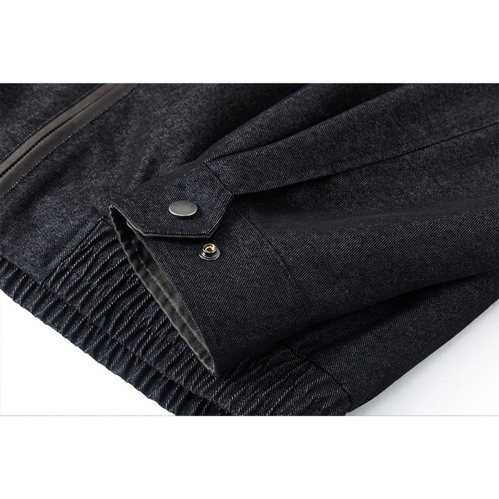 Herren Oversize-Übergangsjacke aus Wollmix mit Hemdkragen, Brust‑Zipper & elastischem Saum Echoarchiv