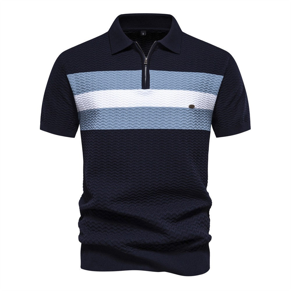 Herren Polo-Shirt mit modernen Strukturmustern Echoarchiv