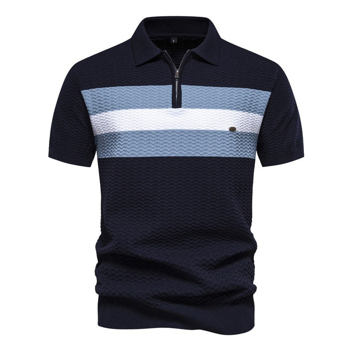 Herren Polo-Shirt mit modernen Strukturmustern Echoarchiv