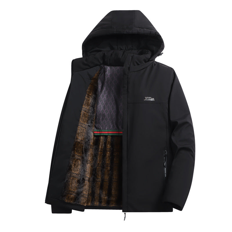 Herren Technische Winterjacke mit Kunstfellfutter Echo Archiv