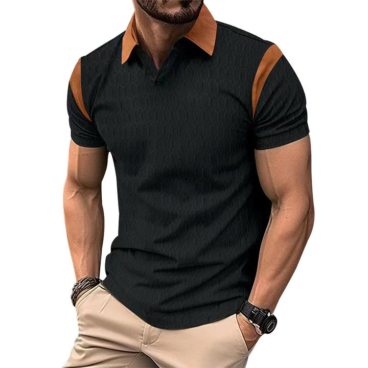 Herren Kurzarm Poloshirt mit strukturiertem Kragen und sportlichem Design Echoarchiv