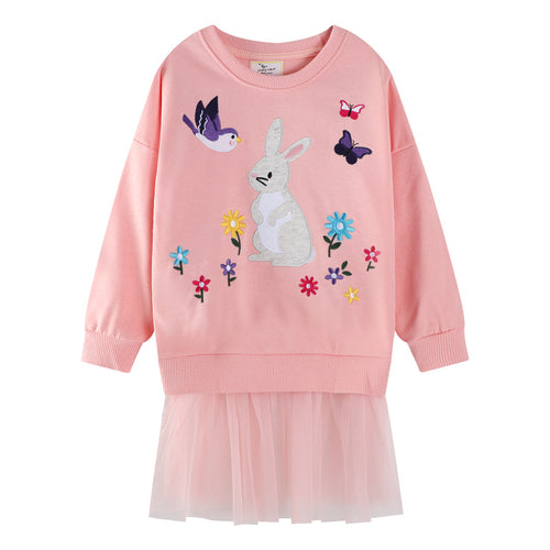 Mädchen Sweatshirt mit Tüllrock und tierischer Applikation Echo Archiv