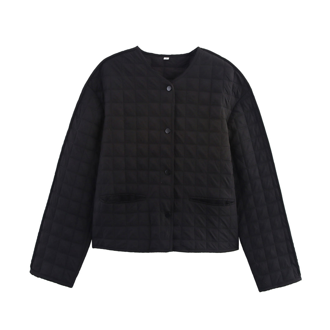 Damen Steppjacke mit Rundhalsausschnitt, leichter Wattierung und Leistentaschen Echo Archiv