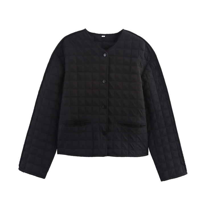 Damen Steppjacke mit Rundhalsausschnitt, leichter Wattierung und Leistentaschen Echo Archiv
