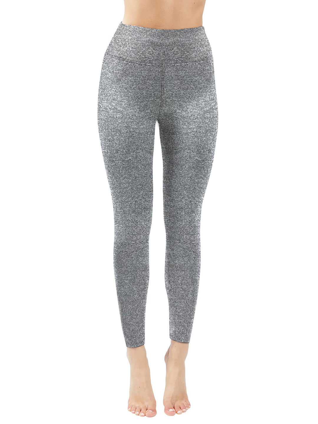 Damen Figurformende High‑Waist Leggings aus meliertem Power‑Stretch mit breitem Komfortbund – Avélisse