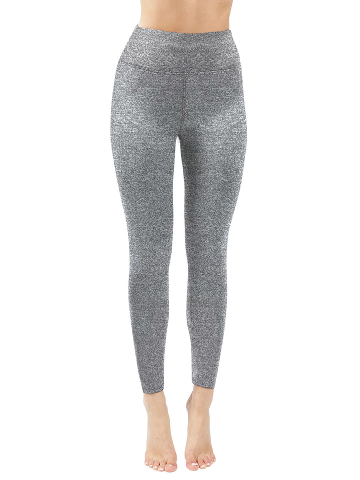 Damen Figurformende High‑Waist Leggings aus meliertem Power‑Stretch mit breitem Komfortbund – Avélisse