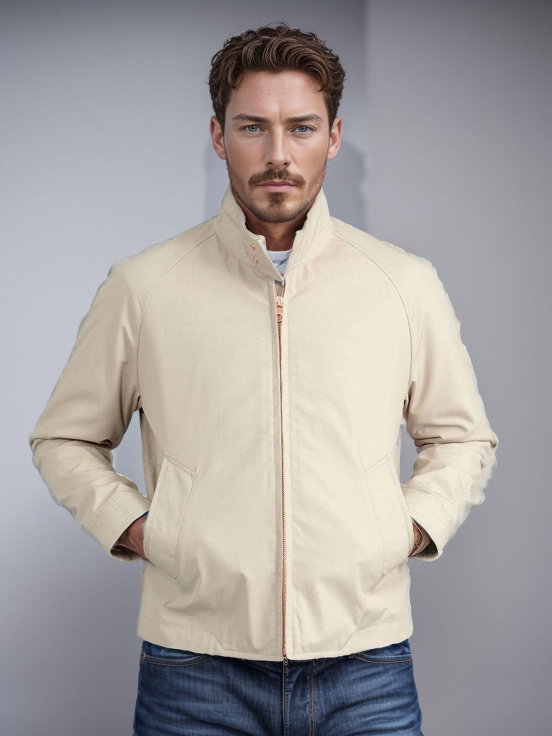 Herren sportliche Utility-Jacke mit wärmendem Innenfutter und stylischem Kragen Echoarchiv