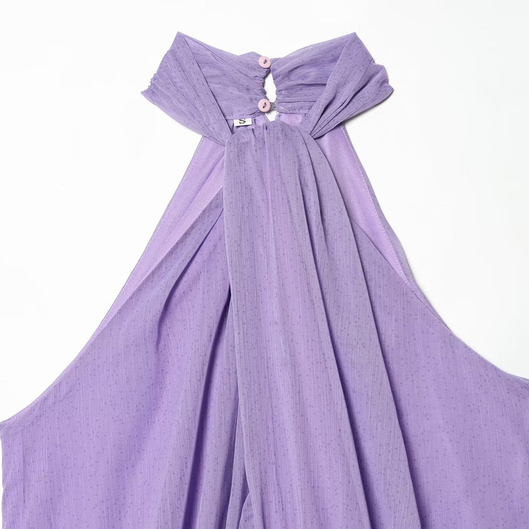 Damen Haltertop mit eleganter Drapierung und hochwertigen Stoffen Echo Archiv