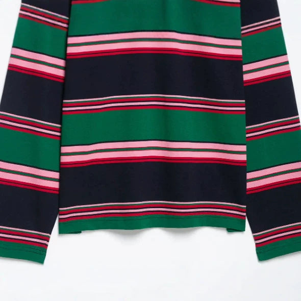 Damen Feinstrick-Poloshirt-Cardigan mit kurzem Arm und durchgehendem Reißverschluss Echo Archiv