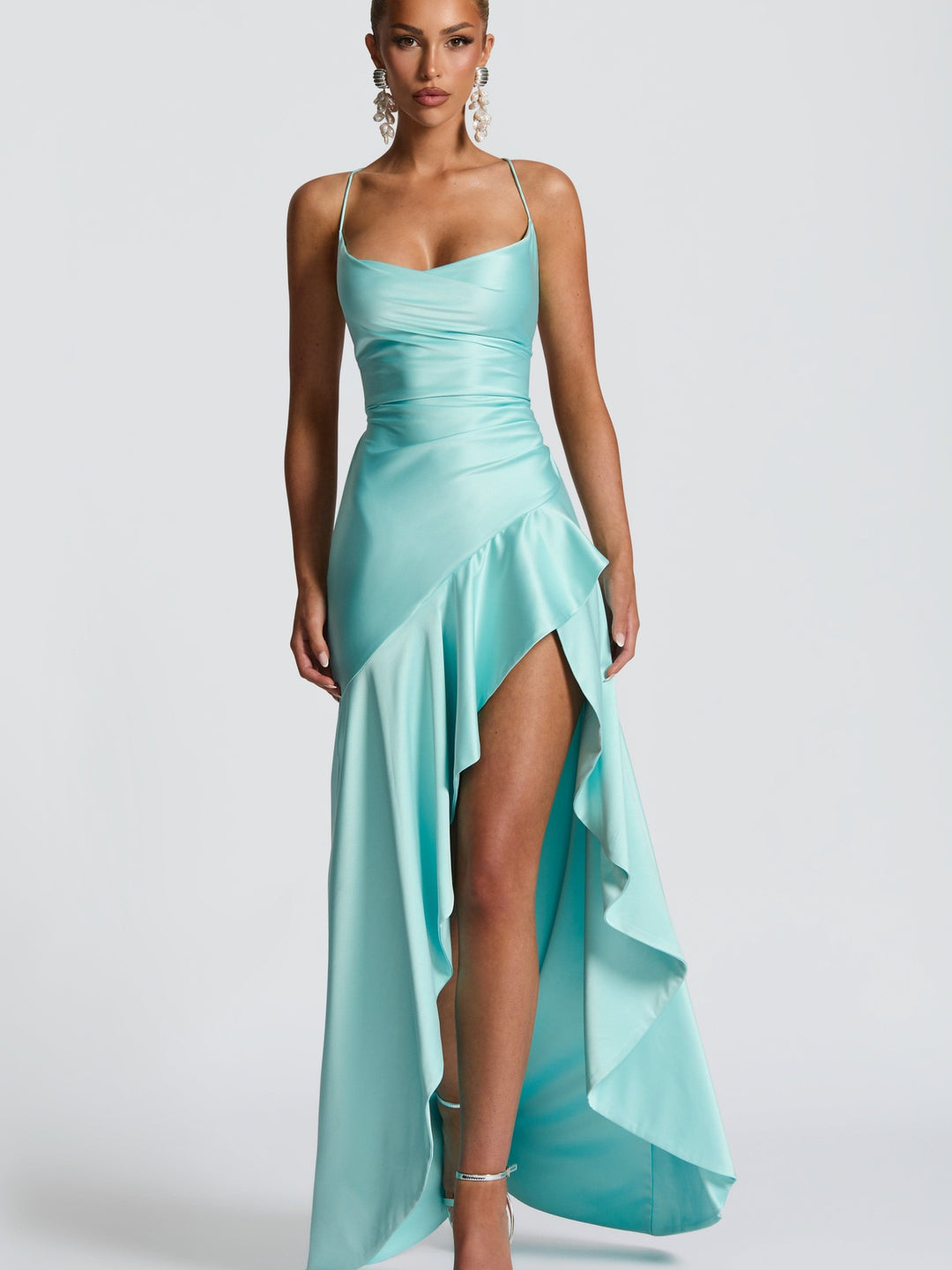 Damen Satin Abendkleid Echo Archiv
