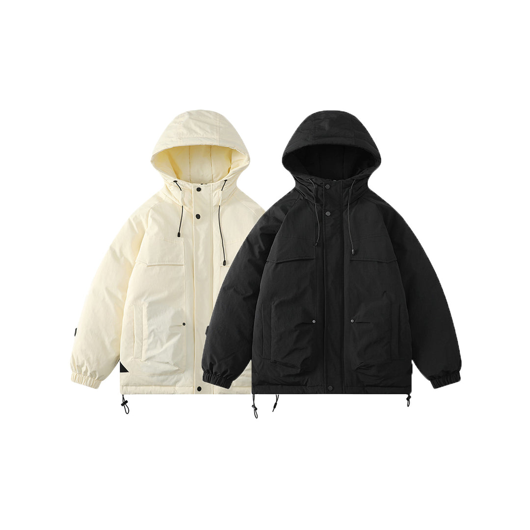 Damen Gepolsterter Parka mit Kapuze und Utility-Taschen Echo Archiv