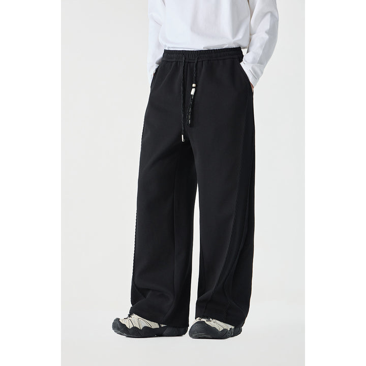 Damen Weite High‑Waist Jogginghose mit Ziernähten und Kordelzug Echoarchiv