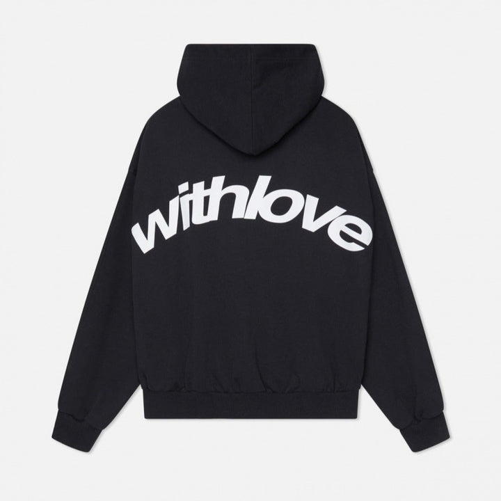 Unisex nan Oversized Kapuzenpullover mit großem Rückenprint und weichem Fleece Innen Echo Archiv