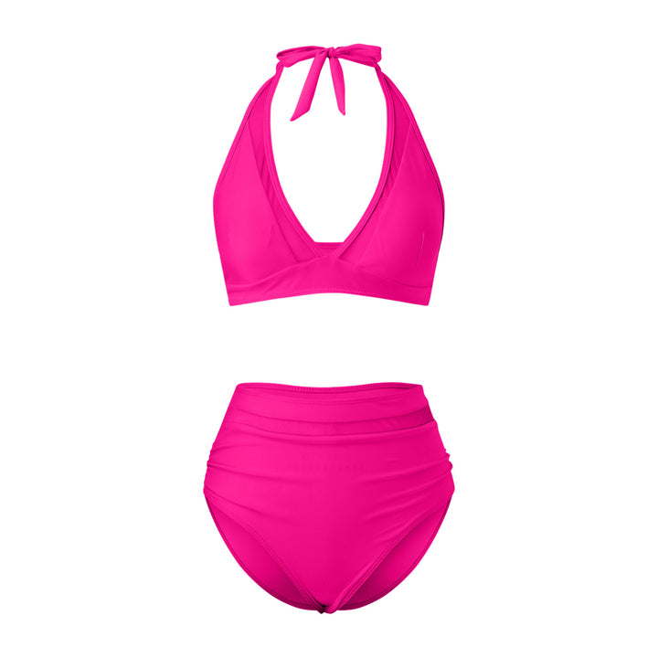 Damen Hochtailliertes Bademoden-Set mit stylischem Haltertop Echo Archiv