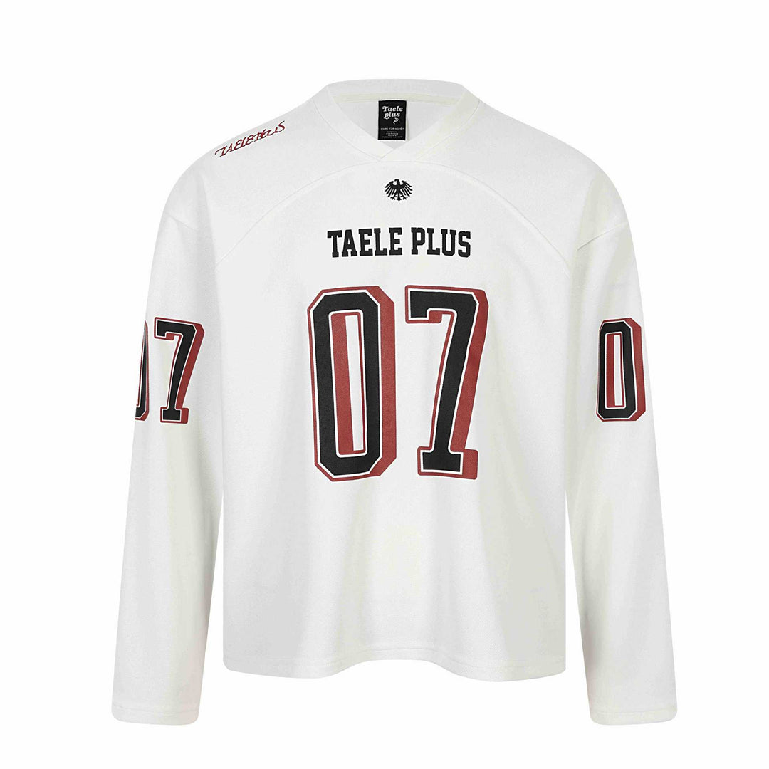 Unisex Sportliches Oversize‑Hockey‑Trikot mit Mesh‑Struktur, Nummernprint und V‑Notch‑Kragen Echoarchiv