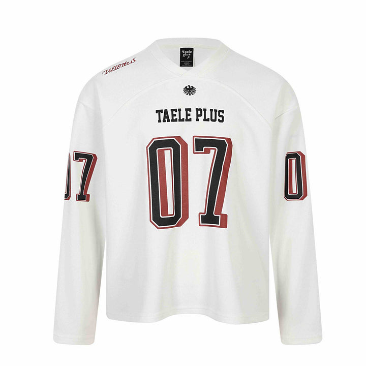 Unisex Sportliches Oversize‑Hockey‑Trikot mit Mesh‑Struktur, Nummernprint und V‑Notch‑Kragen Echoarchiv