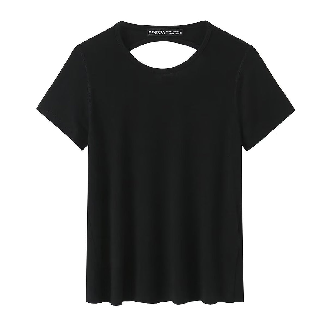 Damen Sportliches T-Shirt mit modischem Rückenausschnitt Echo Archiv