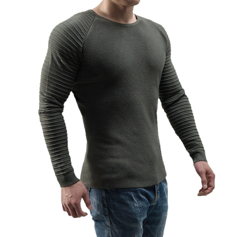 Herren modischer Strickpullover mit innovativer Rippstruktur Echoarchiv