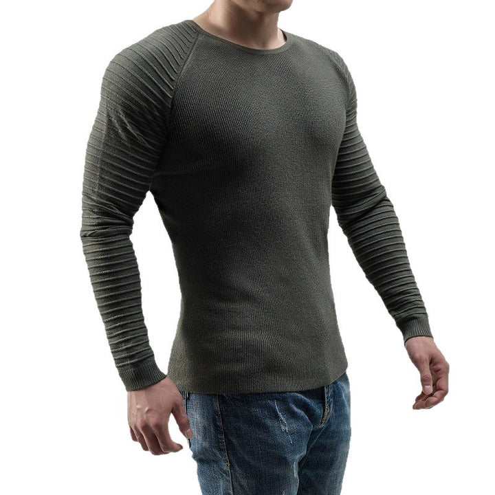 Herren modischer Strickpullover mit innovativer Rippstruktur Echoarchiv