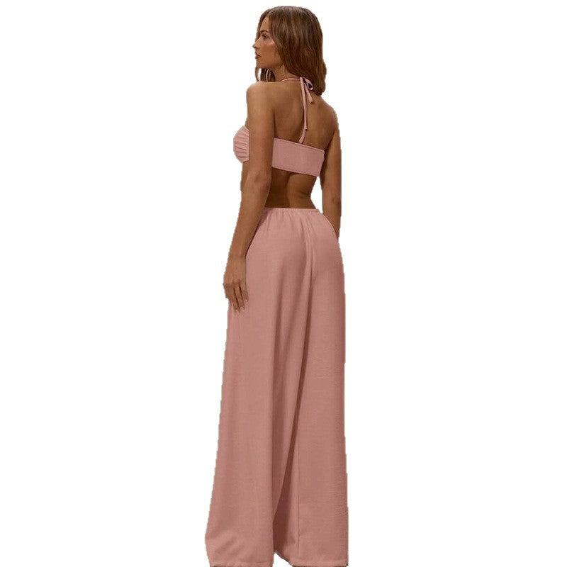 Damen Maxikleid mit tiefem V-Ausschnitt und seidig fließendem Stoff Echo Archiv