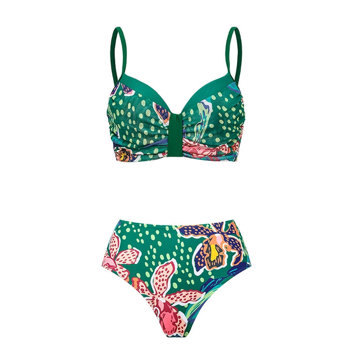Damen Badeanzug Set mit farbenfrohem Muster Echo Archiv